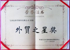 寶潤達(dá)-阿里巴巴外貿(mào)之星獎(jiǎng)